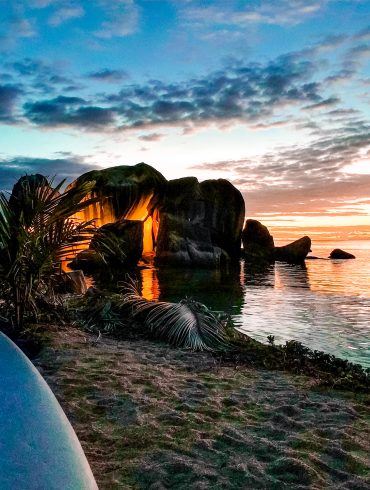 Praslin Seychellen Sonnenuntergang