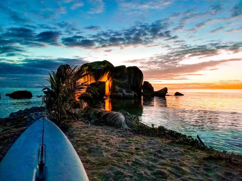 Praslin Seychellen Sonnenuntergang