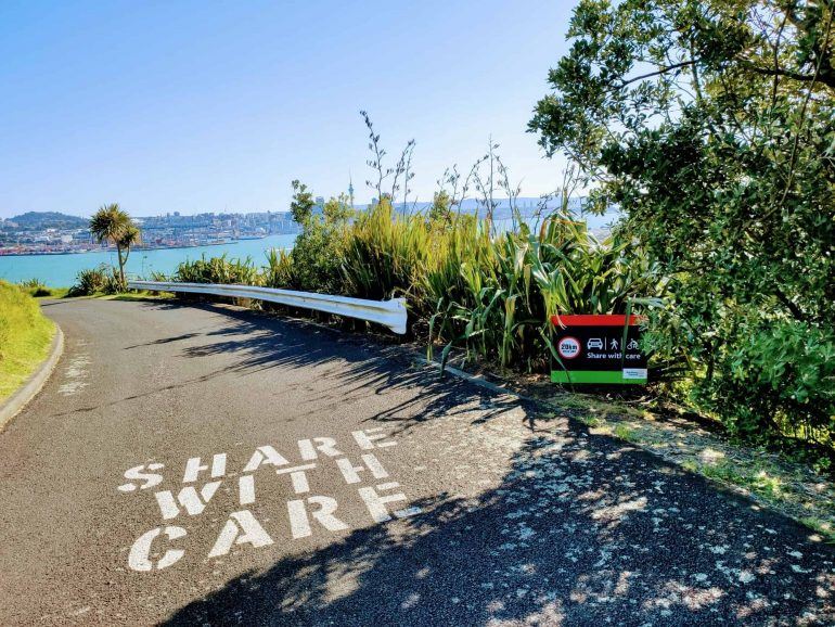 Straße zum Mount Victoria Auckland Neuseeland