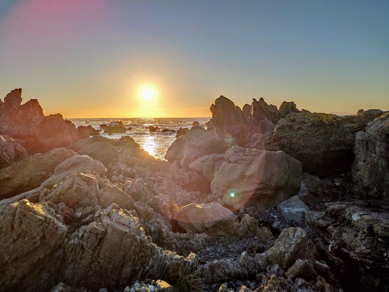 Wellington Neuseeland Sunset an der Küste