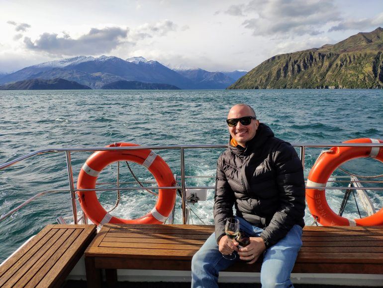 Sandra und Stephan Bootstour Lake Wanaka