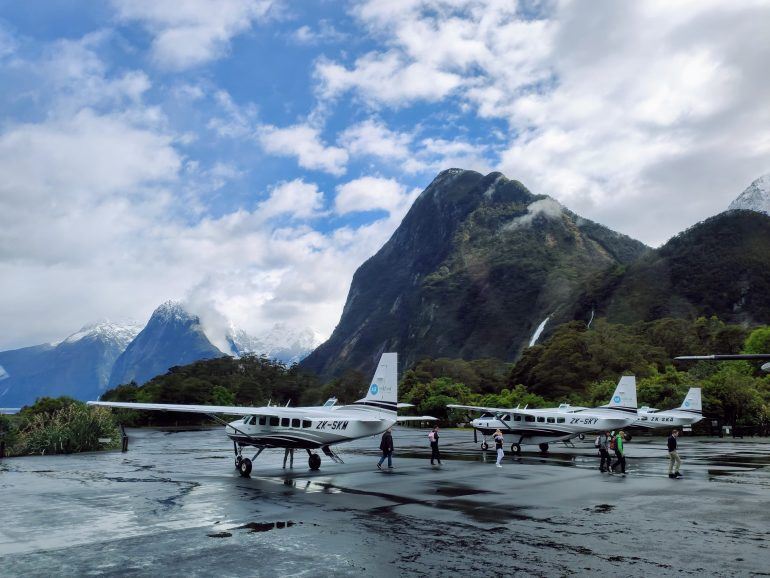 Flugplatz Milford Sound Neuseeland