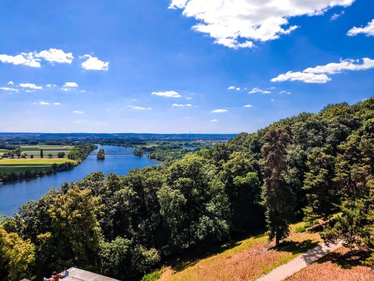 Blick auf Donau von Walhalla Deutschland